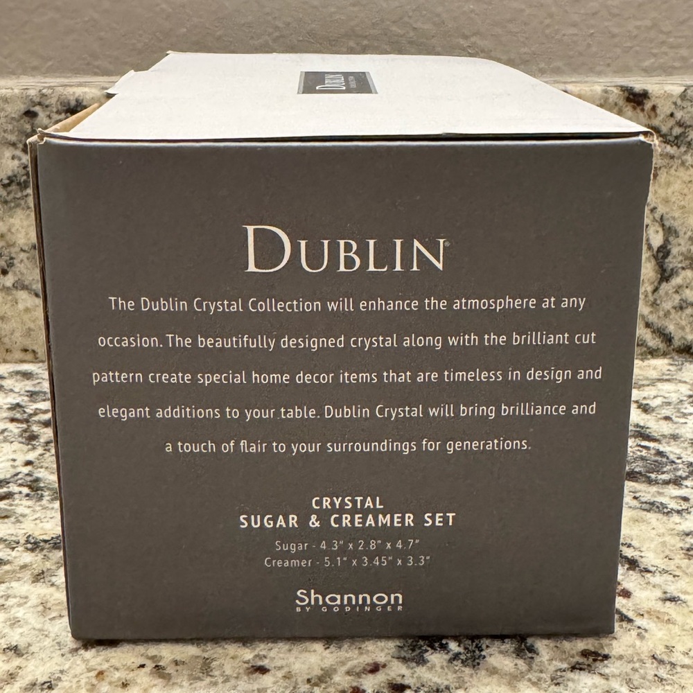 Dublin Crystal Sugar & Creamer Set - Picture 3 of 9